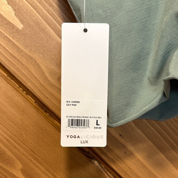 Green Racerback Tank Top Fitness Yogalicious Large - Picture 5 of 8